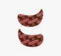 Brightening under eye patches from Topicals Faded shown as a close-up pair in the brown and pink branded colorway on a white background.